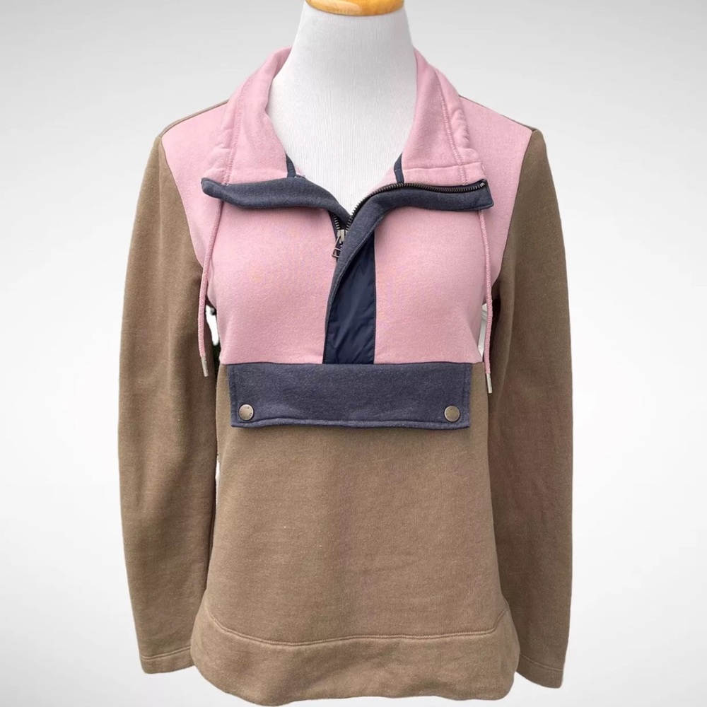 Women LL bean colorblock hoodie